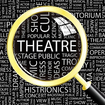 EPS 해외이미지 디자인 배너 백그라운드 컨셉 일러스트 텍스트 돋보기 사람없음 단어 노란색 검은색 확대 극장 수집 마임 발레 쇼 연극 객석 뮤지컬 오페라 해외202004 해외일러스트 문자 컬러 문화예술 춤 파일형식 벡터