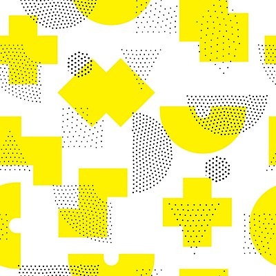 EPS 해외이미지 모양 디자인 선 백그라운드 패턴 일러스트 추상 사람없음 그래픽 노란색 검은색 원형 플랫 기하학 팝 스타일 멤피스디자인 해외202004 해외일러스트 도형 컬러 무늬 파일형식 벡터