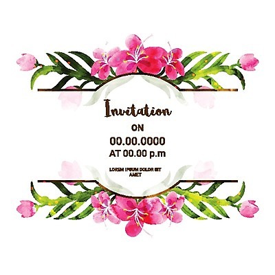 EPS 해외이미지 배너 기념일 꽃 분홍색 백그라운드 잎 꽃무늬 일러스트 추상 수채화 프레임 이벤트 사람없음 장식 초록색 컬러풀 파티 축제 봄 축하 클래식 초대 국경 해외202004 해외일러스트 식물 계절 컬러 컨셉 무늬 파일형식 벡터