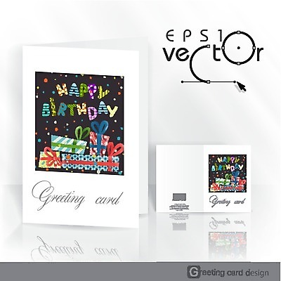 EPS 해외이미지 배너 기념일 행복 리본 일러스트 텍스트 선물 이벤트 팜플렛 사람없음 상자 파티 케이크 축하 생일 엽서 초대 축하카드 생일축하 생일카드 해외202004 해외일러스트 감정 컨셉 디저트 카드_감사 편지 파일형식 벡터