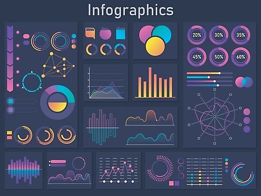 EPS 해외이미지 일러스트 사람없음 디지털 인포그래픽 사이버 UI 엘리먼트 해외202004 SF 해외일러스트 파일형식 벡터