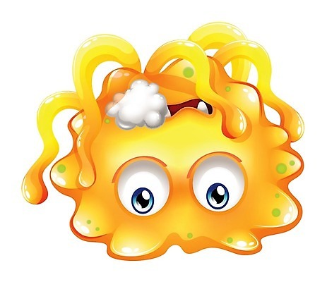 EPS 해외이미지 캐릭터 일러스트 사람없음 노란색 거품 몬스터 해외202004 해외일러스트 일러캐릭터 컬러 파일형식 벡터