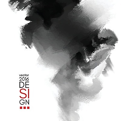 EPS 해외이미지 백그라운드 일러스트 수묵화 미술 타이포그라피 사람없음 검은색 먹 번짐 국경 해외202004 해외일러스트 문자 컬러 서예 문화예술 파일형식 벡터 효과