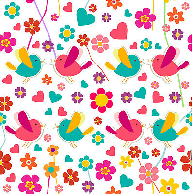 EPS 해외이미지 무료이미지 디자인 꽃잎 꽃 분홍색 백그라운드 잎 꽃무늬 패턴 일러스트 조류 그래픽 초록색 해외202004 해외일러스트 식물 동물 컬러 무늬 파일형식 벡터 무료콘텐츠