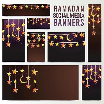 EPS 해외이미지 전통 배너 별 종교 문화 백그라운드 일러스트 휴가 축제 웹 달 축하 이슬람교 기회 커뮤니티 단식 소셜미디어 아랍어 해외202004 해외일러스트 자연요소 컨셉 인터넷 파일형식 벡터