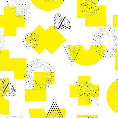 EPS 해외이미지 모양 디자인 선 백그라운드 패턴 일러스트 추상 사람없음 그래픽 노란색 검은색 원형 플랫 기하학 팝 스타일 멤피스디자인 해외202004 해외일러스트 도형 컬러 무늬 파일형식 벡터