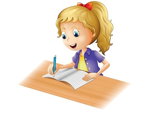 EPS 해외이미지 학생 여자 어린이교육 교육 어린이 백그라운드 일러스트 학교 탁자 노동자 책 학습 독서 연필 펜 공책 해외202004 해외일러스트 직업 가구 문구용품 학용품 사람 필기구 파일형식 벡터