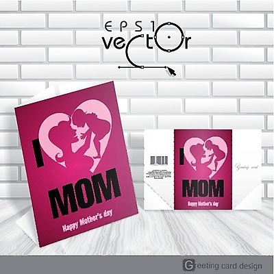 EPS 해외이미지 행복 실루엣 분홍색 일러스트 가족 사랑 사람없음 하트 축하 어머니의날 해외202004 해외일러스트 모양 기념일 감정 컬러 컨셉 관계 촬영기법 미국문화 파일형식 벡터