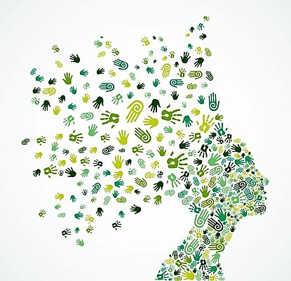 EPS 해외이미지 손 백그라운드 일러스트 아이디어 사람 사람없음 초록색 머리 환경 에너지 에코 해외202004 해외일러스트 컬러 컨셉 신체부위 파일형식 벡터