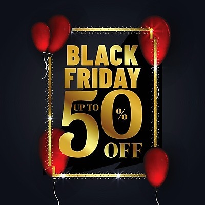 EPS 해외이미지 배너 백그라운드 일러스트 텍스트 선물 이벤트 타이포그라피 사람없음 빨간색 쇼핑 세일 검은색 풍선 블랙프라이데이 해외202004 해외일러스트 문자 컬러 데이이벤트 파일형식 벡터