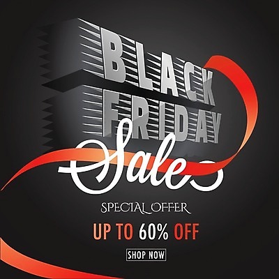 EPS 해외이미지 배너 리본 백그라운드 일러스트 텍스트 선물 이벤트 타이포그라피 사람없음 쇼핑 세일 검은색 회색 블랙프라이데이 해외202004 해외일러스트 문자 컬러 데이이벤트 파일형식 벡터