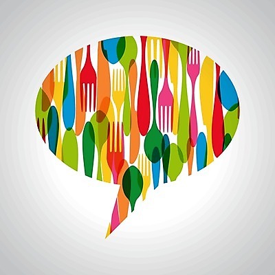 EPS 해외이미지 포크 말풍선 일러스트 사람없음 숟가락 나이프 해외202004 해외일러스트 식기 수저 칼 파일형식 벡터