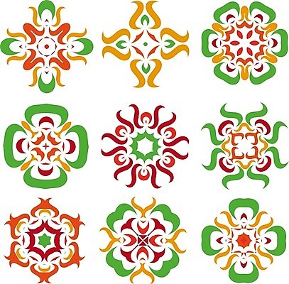 EPS 해외이미지 모양 디자인 컨셉 일러스트 추상 나선형 창조 미술 사람없음 세트 컬러풀 심볼 엘리먼트 해외202004 해외일러스트 컬러 무늬 문화예술 파일형식 벡터