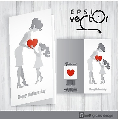 EPS 해외이미지 여자 행복 어린이 일러스트 가족 사랑 성인 두명 하트 축하 아기 엽서 여자만 어머니의날 해외202004 해외일러스트 모양 기념일 감정 컨셉 관계 사람 편지 미국문화 파일형식 벡터