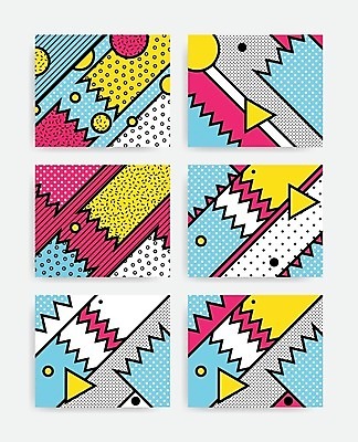 EPS 해외이미지 디자인 패턴 일러스트 추상 미술 사람없음 세트 팝아트 기하학 멤피스디자인 해외202004 해외일러스트 무늬 문화예술 그림 파일형식 벡터