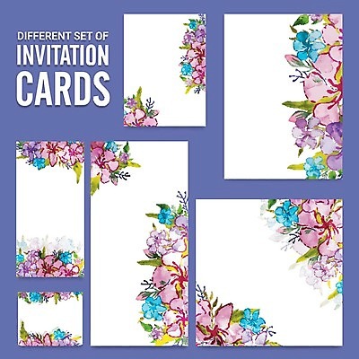 EPS 해외이미지 배너 기념일 꽃 백그라운드 잎 꽃무늬 일러스트 추상 수채화 프레임 미술 사람없음 장식 축제 봄 그림 레이아웃 초대 소셜미디어 해외202004 해외일러스트 식물 계절 무늬 문화예술 이벤트 파일형식 벡터