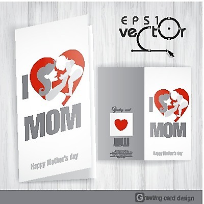 EPS 해외이미지 여자 행복 일러스트 가족 사랑 성인 두명 하트 축하 아기 엽서 어머니의날 해외202004 해외일러스트 모양 기념일 감정 컨셉 관계 사람 편지 미국문화 파일형식 벡터