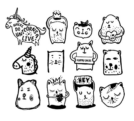 EPS 해외이미지 동물 손 디자인 행복 포스터 별 어린이 스티커 셔츠 일러스트 텍스트 부분 곰 왕관 흑백 미술 그래픽 여름 유행 고양이 봄 곰인형 수확 하트 아기 토끼 인사 개 낙서 인쇄 만화 스케치 그림 공상 환영 감탄 고립 엘리먼트 완벽 유니콘 해외202004 해외일러스트 자연요소 모양 계절 감정 인형 컨셉 상의 농업 포유류 문화예술 촬영기법 사람 신체부위 반려동물 예절 파일형식 벡터