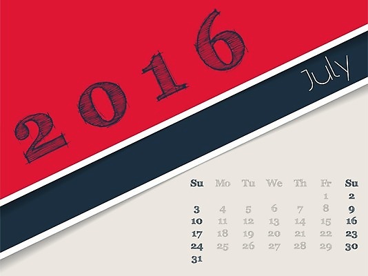 EPS 해외이미지 계절 분홍색 일러스트 비즈니스 새로움 새해 그림자 파란색 사무실 디지털 다이어리 달력 시간 일주일 날짜 잡지 계획표 연도 약속 7월 월 2016년 정확 해외202004 해외일러스트 컬러 컨셉 간행물 사무용품 계획 파일형식 벡터