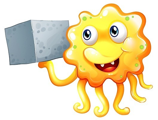 EPS 해외이미지 캐릭터 일러스트 벽돌 사람없음 노란색 몬스터 해외202004 해외일러스트 일러캐릭터 컬러 파일형식 벡터