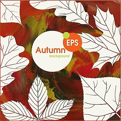 EPS 해외이미지 식물 백그라운드 단풍 잎 일러스트 자연 수채화 사람없음 빨간색 초록색 갈색 가을 기름 밤 해외202004 해외일러스트 계절 음식 컬러 견과류 생태계 파일형식 벡터