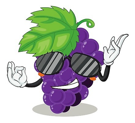 EPS 해외이미지 클립아트 행복 일러스트 포도 사람없음 선글라스 보라색 음식캐릭터 해외202004 해외일러스트 일러캐릭터 캐릭터 감정 안경 음식 컬러 과일 파일형식 벡터