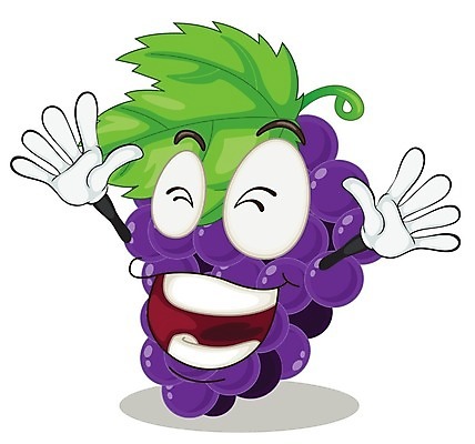 EPS 해외이미지 클립아트 행복 일러스트 포도 사람없음 보라색 음식캐릭터 해외202004 해외일러스트 일러캐릭터 캐릭터 감정 음식 컬러 과일 파일형식 벡터
