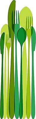 EPS 해외이미지 포크 일러스트 사람없음 초록색 숟가락 나이프 해외202004 해외일러스트 식기 컬러 수저 칼 파일형식 벡터