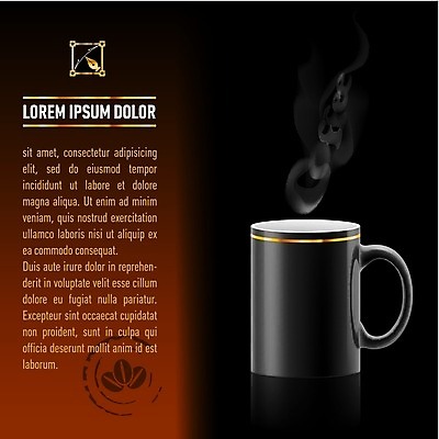 EPS 해외이미지 디자인 커피 음료 음식 백그라운드 일러스트 아이디어 그림자 미술 사람없음 컵 갈색 3D 검은색 카페 머그컵 수증기 심볼 오브젝트 에스프레소 해외202004 해외일러스트 식기 컬러 컨셉 문화예술 상점 디지털합성 파일형식 벡터