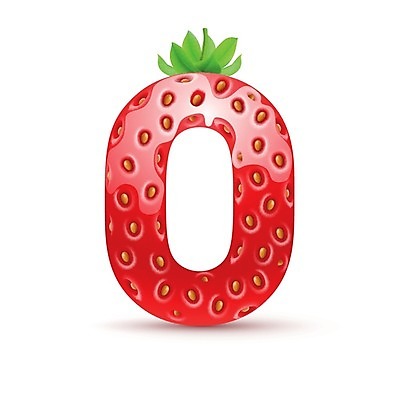 EPS 해외이미지 모양 알파벳 일러스트 텍스트 딸기 대문자 사람없음 빨간색 O 맛있는 해외202004 해외일러스트 영어 컬러 과일 파일형식 벡터