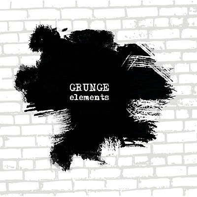 EPS 해외이미지 디자인 벽 일러스트 붓터치 벽돌 사람없음 검은색 질감 그런지 해외202004 해외일러스트 컬러 파일형식 벡터