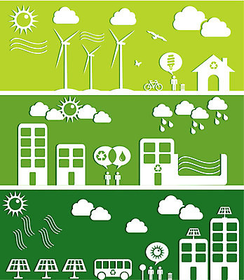 EPS 해외이미지 나무 식물 지구 일러스트 경고 사람없음 초록색 환경 재활용 에너지 절약 에코 이산화탄소 해외202004 해외일러스트 컬러 컨셉 친환경 파일형식 벡터