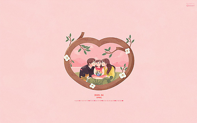 JPG 월페이퍼 바탕화면 4월 날짜 파일형식