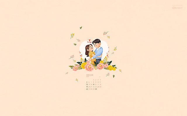 JPG 월페이퍼 바탕화면 4월 날짜 파일형식