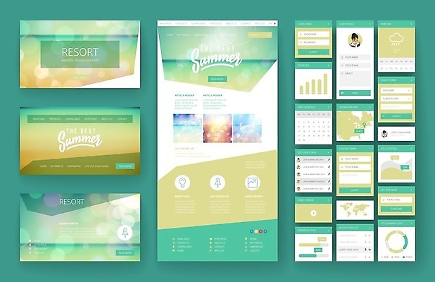 EPS 해외이미지 템플릿 디자인 바다 여행 지도 인터넷 일러스트 비즈니스 하늘 모바일 휴가 사람없음 그래픽 초록색 여름 세트 세계 햇빛 태양 웹 플랫 메뉴 휴양지 레이아웃 페이지 UI 인터페이스 해외202004 해외일러스트 자연요소 계절 컬러 장소 파일형식 벡터