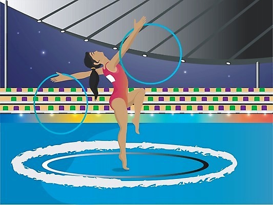 EPS 해외이미지 캐릭터 배너 여자 포스터 스포츠 백그라운드 일러스트 건강 취미 운동 경쟁 경기장 장비 유연 테두리 체조선수 체조 챔피언 해외202004 해외일러스트 일러캐릭터 컨셉 스포츠시설 운동선수 사람 파일형식 벡터