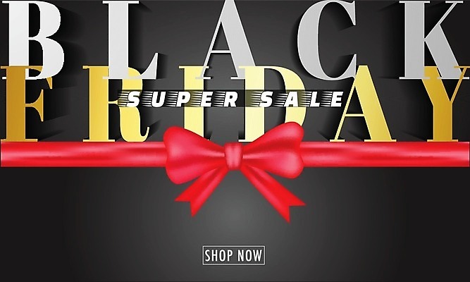 EPS 해외이미지 배너 리본 일러스트 텍스트 선물 이벤트 타이포그라피 사람없음 빨간색 쇼핑 세일 검은색 활 레터링 블랙프라이데이 해외202004 해외일러스트 문자 컬러 데이이벤트 파일형식 벡터