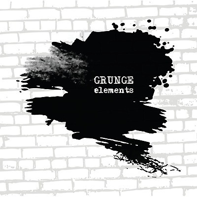 EPS 해외이미지 디자인 벽 일러스트 붓터치 벽돌 사람없음 검은색 방울 질감 그런지 국경 해외202004 해외일러스트 컬러 장식 파일형식 벡터