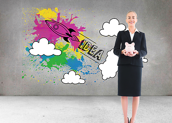 포토 JPG 해외이미지 백인 응시 여자 행복 벽 돈 비즈니스 아이디어 한명 서기 정장 20대 금융 경제 금발 디지털 페인트 회색 돼지저금통 로켓 잡기 비즈니스우먼 우아함 낙서 스마트 스타일 해외202004 해외포토 서양인 1 헤어스타일 시선 옷 감정 컬러 컨셉 모션 사람 청년 저금통 직장인 재산 파일형식