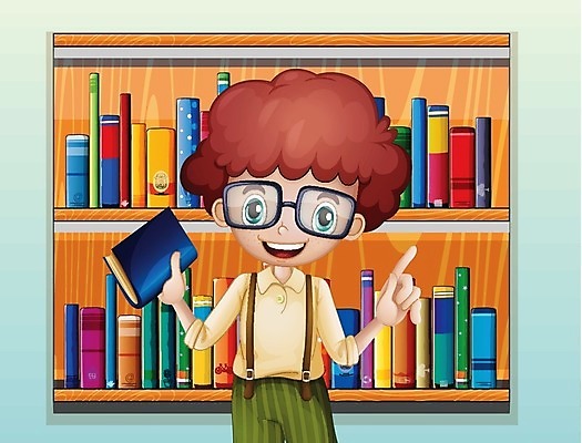 EPS 해외이미지 어린이교육 남자 안경 어린이 일러스트 학교 사람 소년 책 도서관 수집 해외202004 해외일러스트 잡화 교육 파일형식 벡터