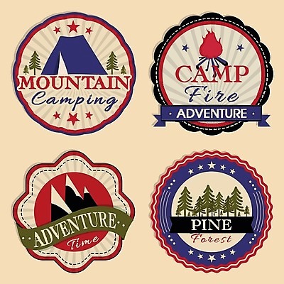 EPS 해외이미지 나무 디자인 배너 여행 백그라운드 스티커 일러스트 텍스트 자연 산 텐트 사람없음 야외 세트 소풍 라벨 캠핑 하이킹 소나무 원형 숲 모닥불 심볼 레터링 해외202004 해외일러스트 도형 식물 불 레저 프레임 캠핑도구 야외활동 생태계 파일형식 벡터
