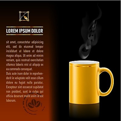 EPS 해외이미지 디자인 커피 음료 음식 백그라운드 일러스트 아이디어 그림자 미술 사람없음 컵 갈색 노란색 3D 검은색 카페 머그컵 심볼 오브젝트 에스프레소 카페인 해외202004 해외일러스트 식기 컬러 컨셉 문화예술 상점 디지털합성 파일형식 벡터