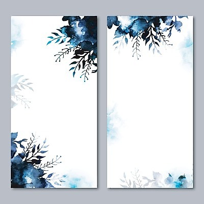 EPS 해외이미지 템플릿 배너 기념일 꽃 백그라운드 꽃무늬 패턴 일러스트 수채화 프레임 이벤트 사람없음 장식 파란색 파티 축제 봄 축하 그림 초대 소셜미디어 해외202004 해외일러스트 식물 계절 컬러 컨셉 무늬 파일형식 벡터