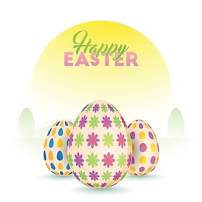 EPS 해외이미지 일러스트 타이포그라피 사람없음 장식 부활절계란 해외202004 해외일러스트 문자 부활절 계란 파일형식 벡터
