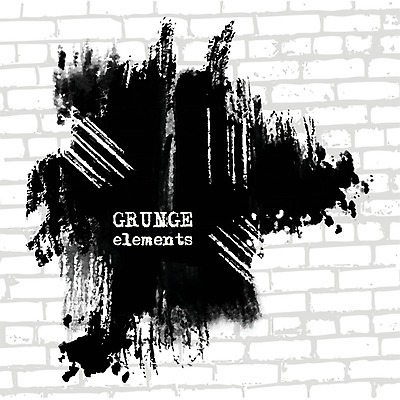 EPS 해외이미지 디자인 벽 일러스트 붓터치 벽돌 사람없음 검은색 질감 그런지 국경 해외202004 해외일러스트 컬러 파일형식 벡터