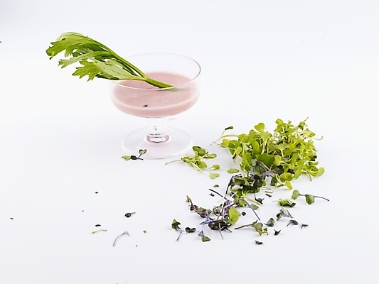 포토 JPG 스튜디오촬영 음식 채소 식재료 잔 실내 사람없음 장식 가로 초록색 새싹 소스 쑥갓 새싹채소 어린잎 국내포토 식물 식기 컬러 잎 내부 양념 파일형식