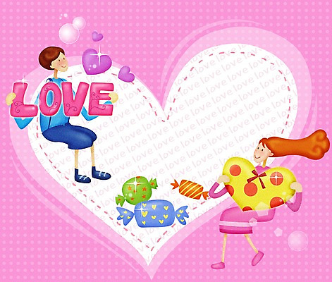 PSD 커플 여자 남자 일러스트 화이트데이 발렌타인데이 사탕 선물 사랑 사람 풍경 두명 봄 로맨틱 하트 국내일러스트 모양 계절 감정 컨셉 관계 데이이벤트 디저트 파일형식