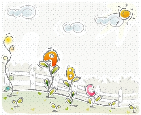 EPS 주간 구름 문자 기호 알파벳 영어 교육 꽃 백그라운드 일러스트 교과목 영어교육 풍경 사람없음 야외 울타리 태양 봄 B A C 봄배경 국내일러스트 자연요소 식물 계절 담장 파일형식 벡터