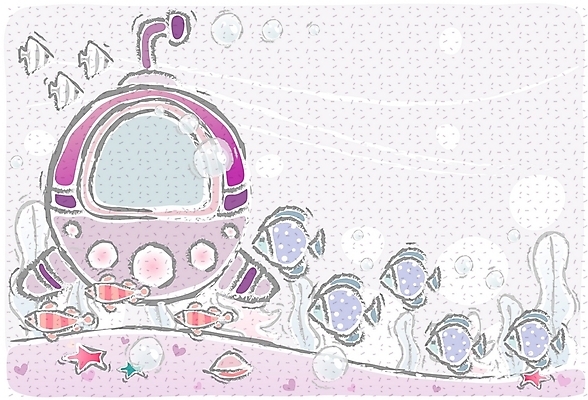 EPS 교육 백그라운드 수상교통 일러스트 상상 조개 불가사리 어류 사람없음 해저 잠수함 국내일러스트 교통수단 어패류 극피동물 바닷속 수중동물 파일형식 벡터