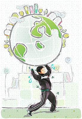 PSD 나무 구름 편집이미지 어린이교육 교육 남자 지구 초등학생 어린이 지도 상상 책장 한명 사람 빌딩 소년 건물 책 디지털합성 남자만 남자한명만 어린이만 소년만 소년한명만 이미지편집 자연요소 식물 1 학생 건축물 가구 파일형식